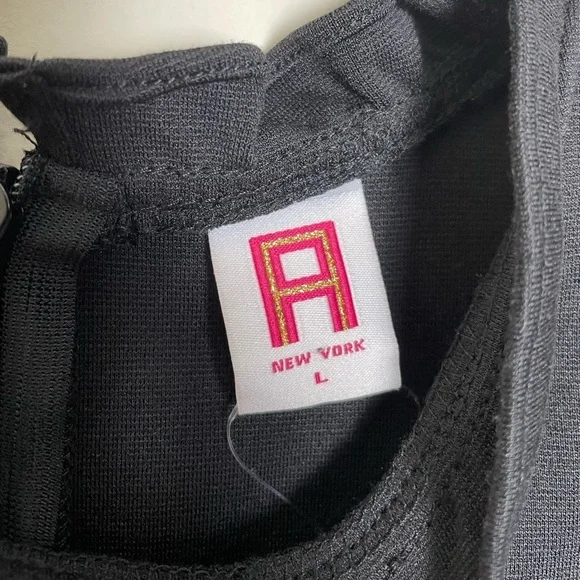 NWT Amanda Uprichard‎ Ruffle Sleeveless Mini Dress in Black - L - Picture 6 of 8